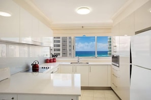 Microwave, stovetop, dishwasher, electric kettle