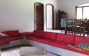 TV, fireplace, DVD player, books