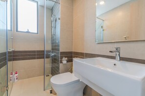 Hair dryer, soap, shampoo