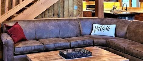 Smart TV, fireplace, video games, stereo