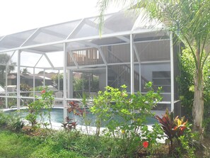 Outdoor pool, a heated pool - 4 Br Englewood Home W/ Pool & Boat Dock --with upstairs and downstairs kitchens (Englewood)