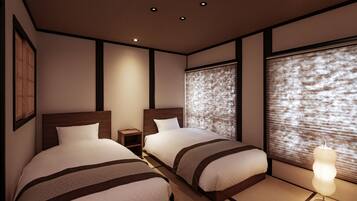 Desk, free WiFi, bed sheets