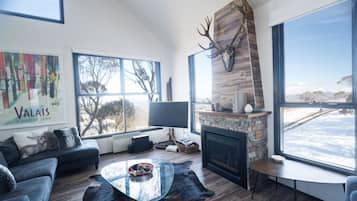 Smart TV, fireplace