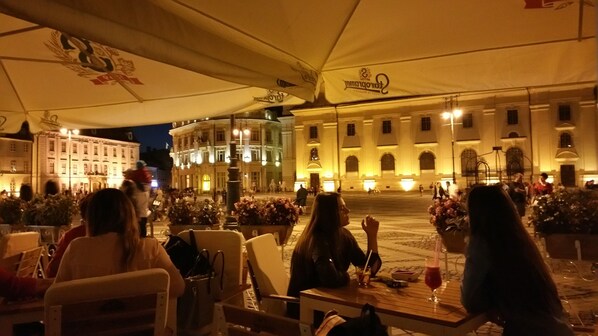 Outdoor dining - Amazing house with beautiful garden, 5 bedrooms, terrace, in the City Centre (Sibiu)