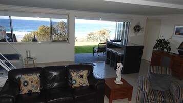 Smart TV, chimenea, reproductor de DVD y estéreo