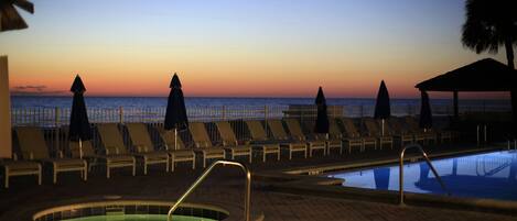 Outdoor pool, a heated pool