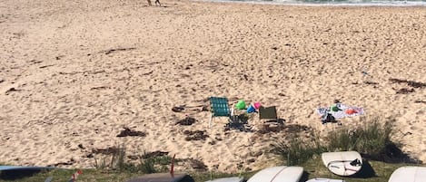 En la playa
