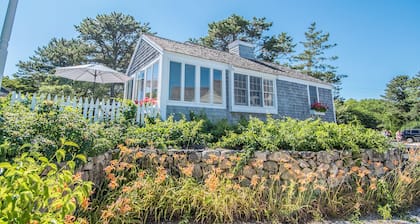New Seabury Beach Cottage with stunning ocean views, steps to private beach
