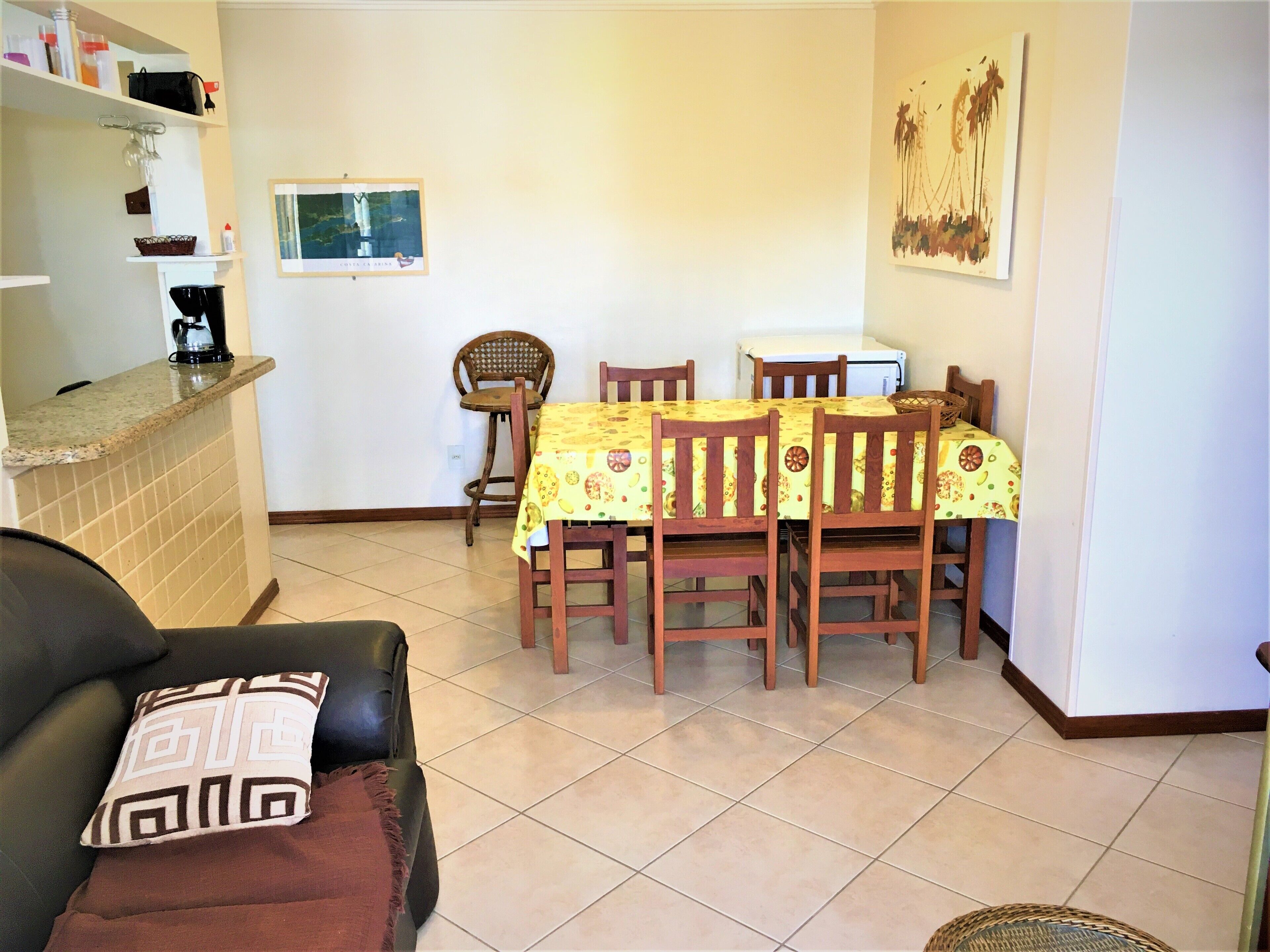 Apt 3Q suite Home office wi-fi 250 M split TVs Open Jurerê panoramic view