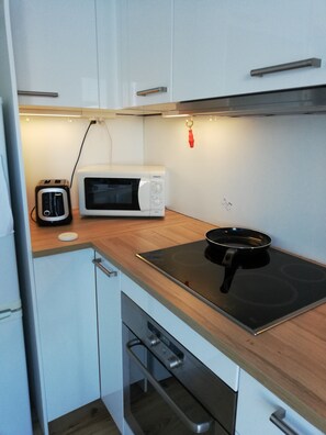Fridge, microwave, oven, stovetop - apartment in fantastic location (HKI)