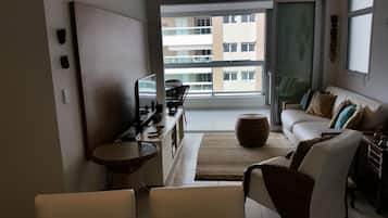 TV, DVD player, books