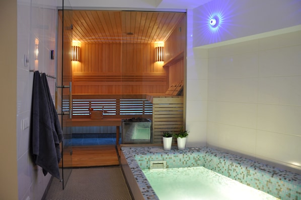 Indoor pool, a heated pool