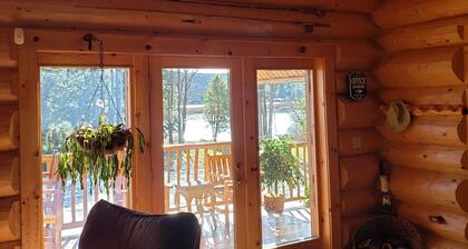 Vermont Lake Front Log Cabin Close to Mt. Snow