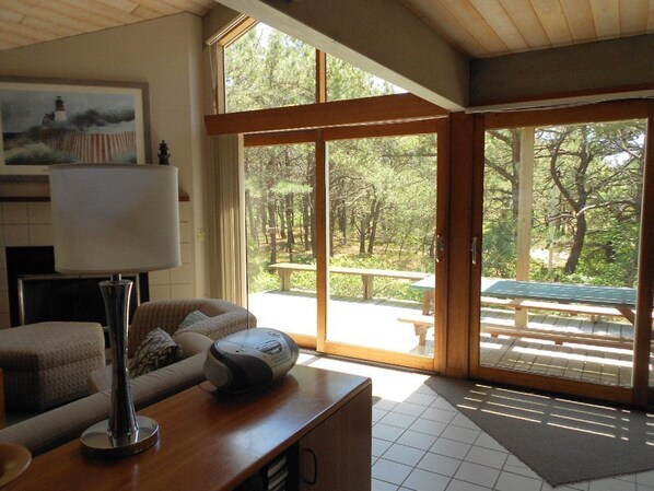 TV, DVD player, stereo