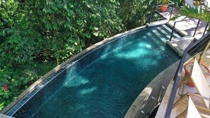 Outdoor pool - 5-Bedroom Villa-Great Location, Ocean View, RENOVATED POOL and Wildlife  (Manuel Antonio, Quepos)