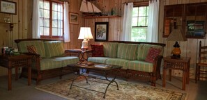 Smart TV, DVD player, books, video library