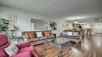 Smart TV, DVD player, books, video library