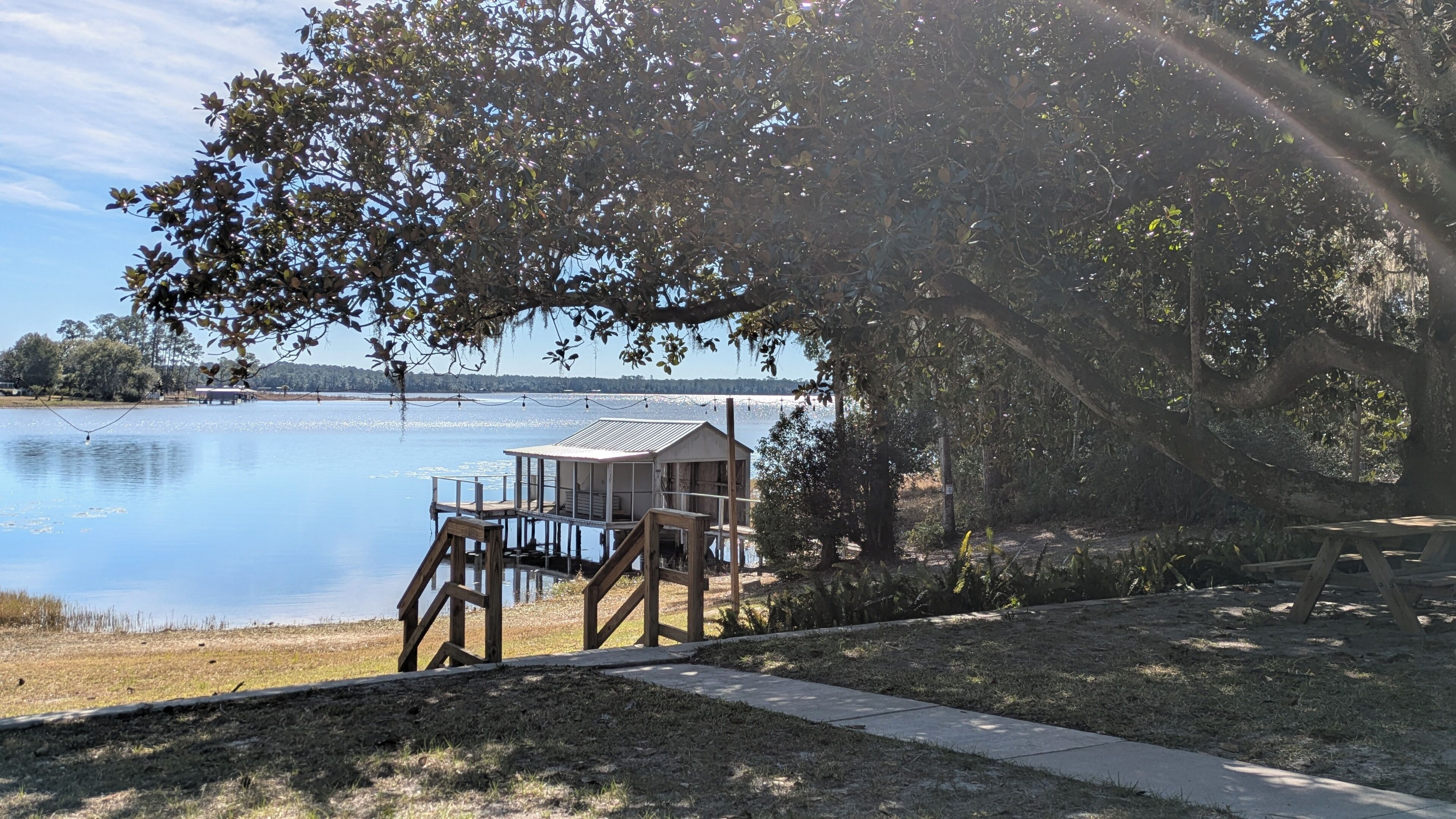 View from rear of house, late morning
