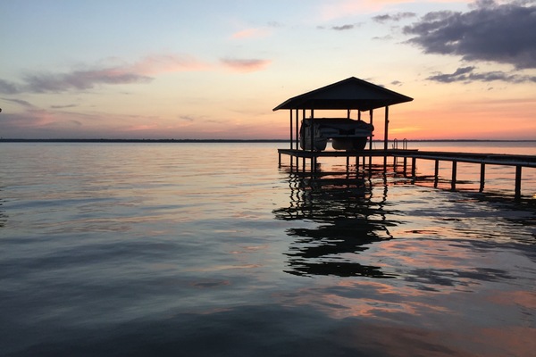 Amazing sunsets (and fishing!) on the dock