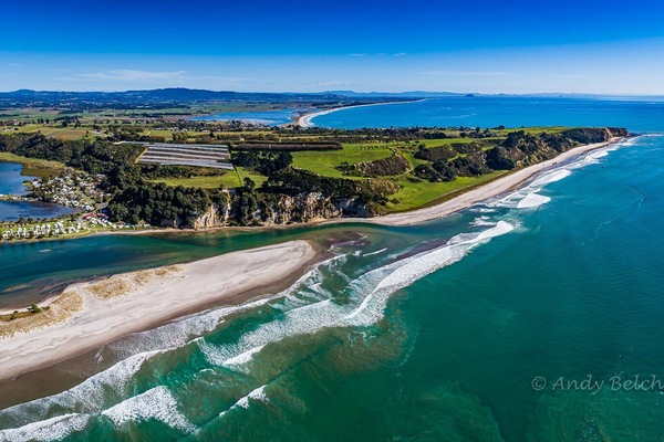 Beautiful Aerial from Pukehina- towards Newdicks beach / Little Waihi/Maketu