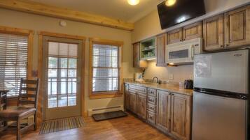 Fridge, microwave, coffee/tea maker, freezer