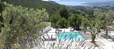 A heated pool