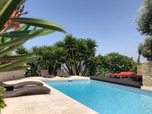 A heated pool - Contemporary villa, fully air-conditioned, with a stunning panoramic sea view (La Cadière-D'azur)