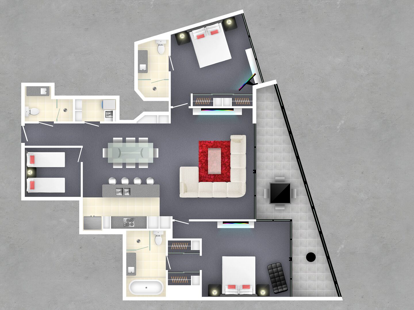 3 bed 3 bath on lvl 2 in Circle on Cavill — image 5