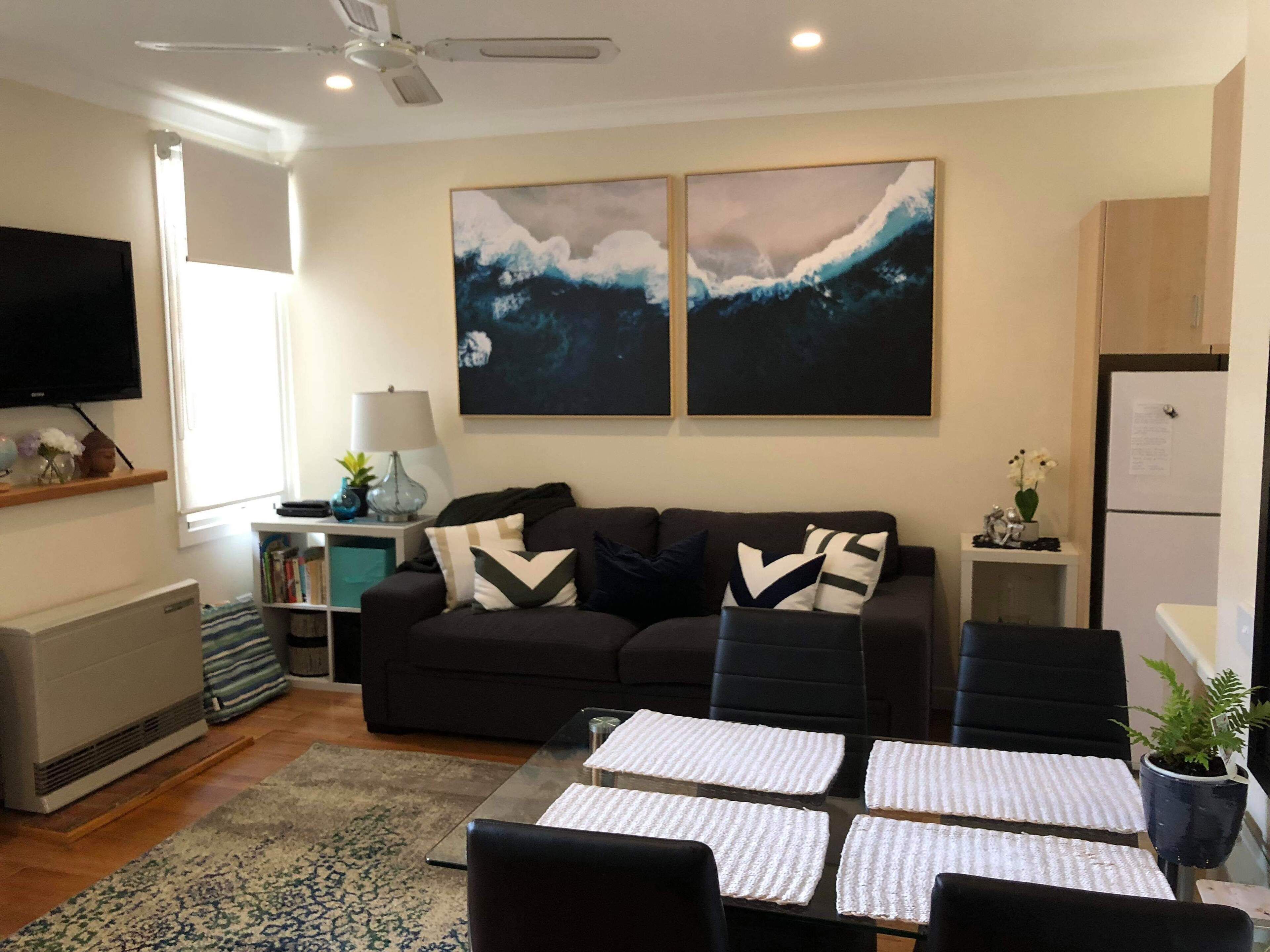 Beachside apartment with pool