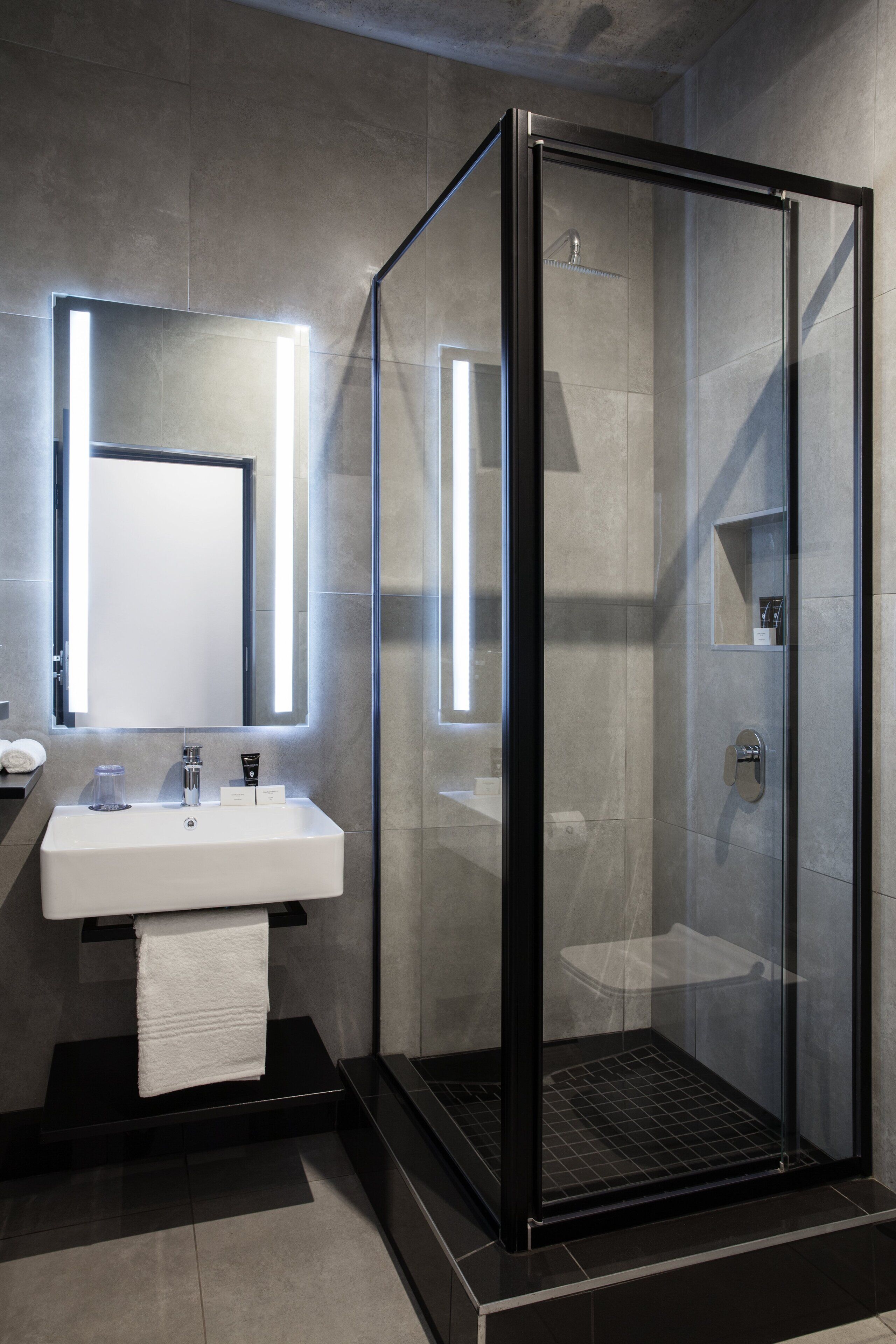 free toiletries, hair dryer, bathrobes, towels