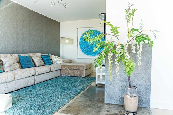 Living area - Apartamento T3 Nazaré para Férias (Frente Mar AL) (Nazaré)