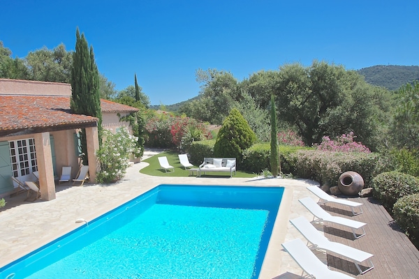 Vue maison et piscine