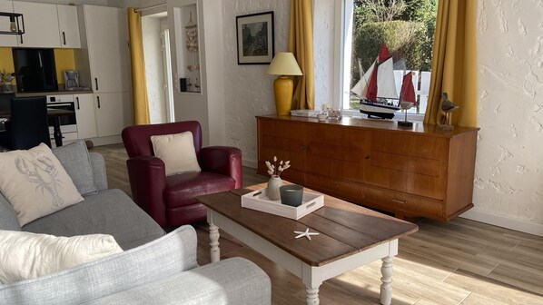 Téléviseur connecté, lecteur de DVD, livres