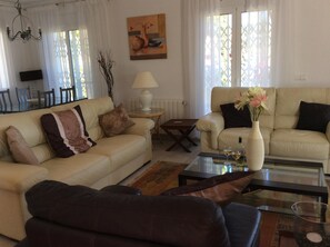 TV, fireplace, DVD player, books