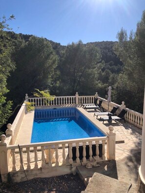 Outdoor pool - Villa with private swimming pool, very quiet location, beach 6 km, town 4 km (la font d'en carros)