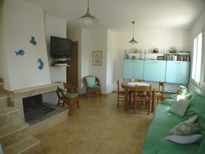 電視、壁爐、書籍