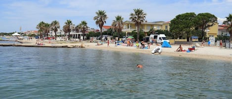 En la playa