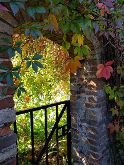 Country house in the walled garden of historic West Stow Hall