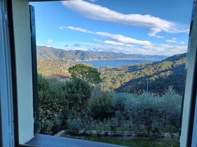 Quiet with view of the Tigulio Gulf and Santa Margherita Ligure.