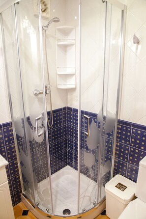 Dusche, Haartrockner, Bidet, Handtücher