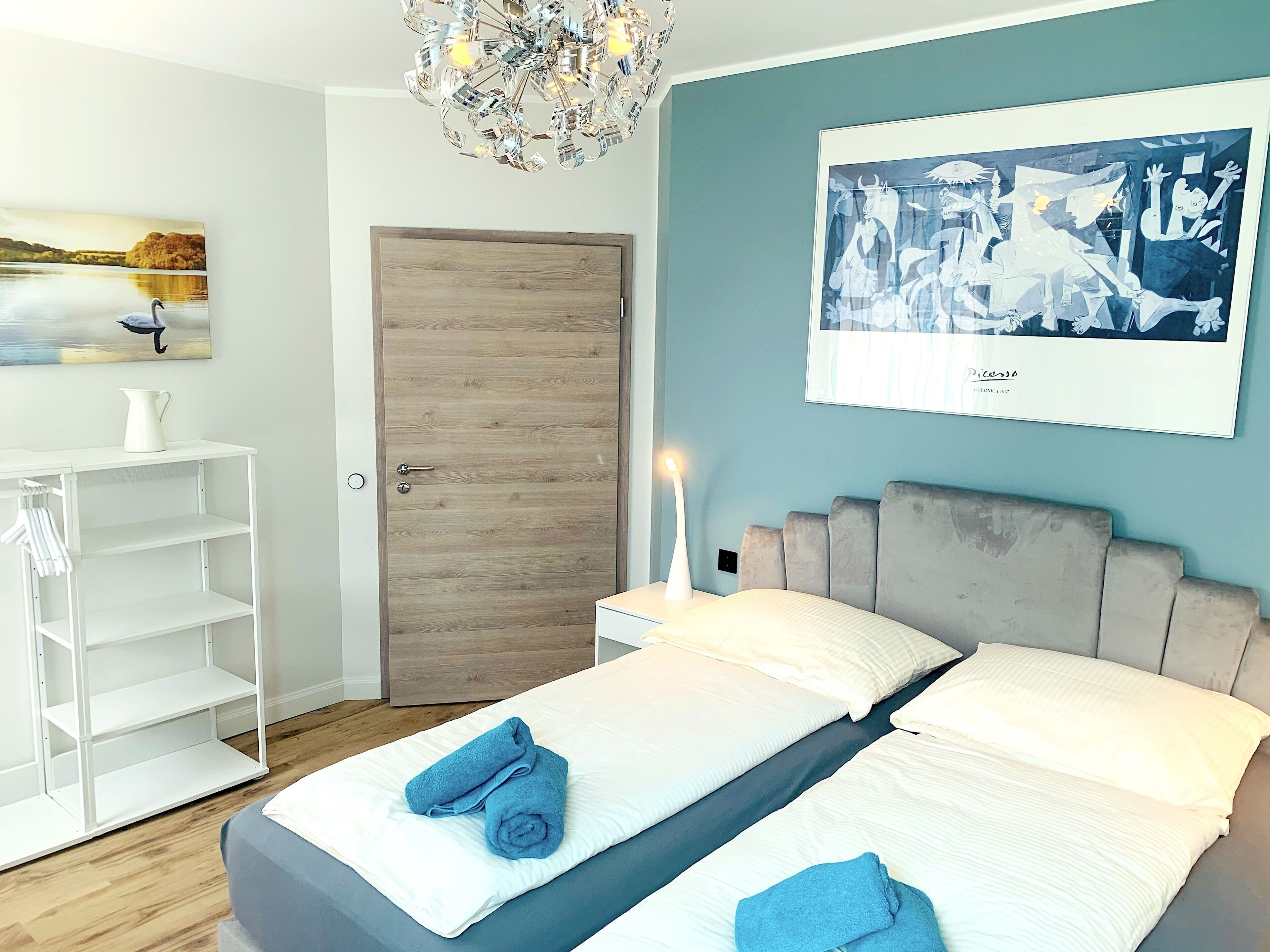 Comfort Apartment | Premium bedding, down comforters, individually decorated