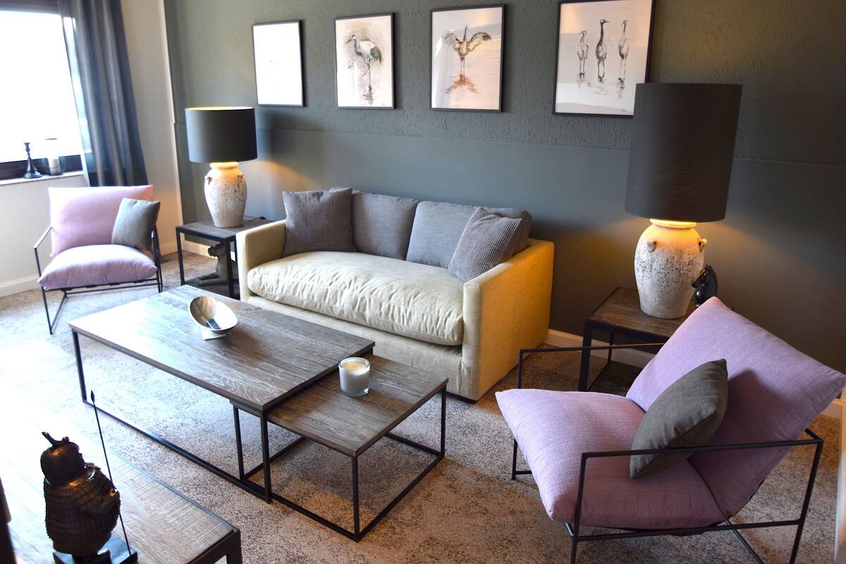 Luxury Condo, 2 Bedrooms, Non Smoking, Balcony | Living area | Flat-screen TV, DVD player, heated floors
