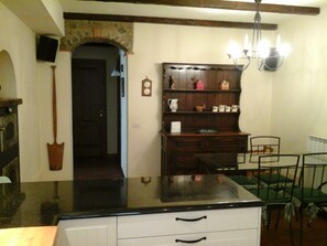 Dining -  Villa with own pool, mountain village with restaurant and shop. North of Lucca (Pieve Fosciana)