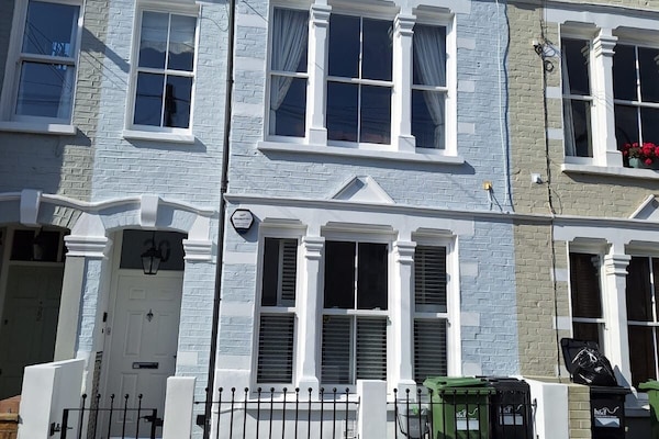 Exterior of the property, undergone recent renovations, new paint, entrance etc