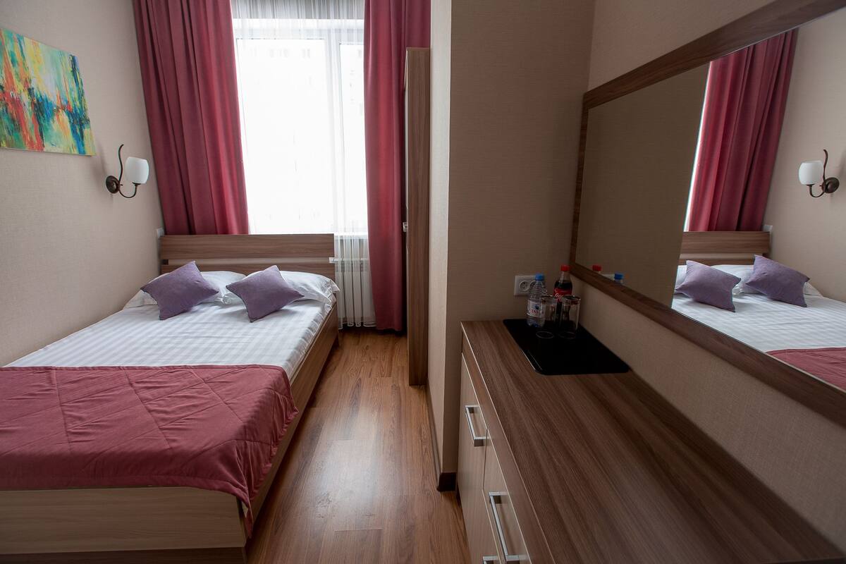 In-room safe, desk, soundproofing, iron/ironing board (on request)