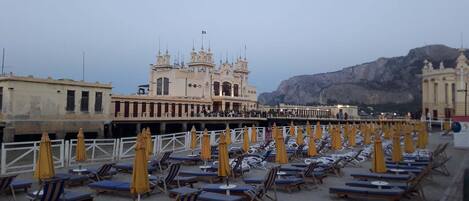 Outdoor banquet area