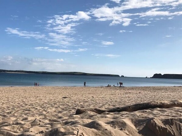 En la playa