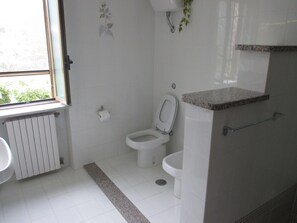 Apartment, 1 Queen Bed with Sofa bed (Stupendo) | Bathroom | Shower, rainfall showerhead, hair dryer, bidet
