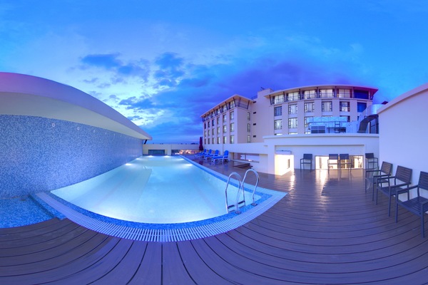 Outdoor pool, open 7:00 AM to 7:00 PM, pool umbrellas, sun loungers