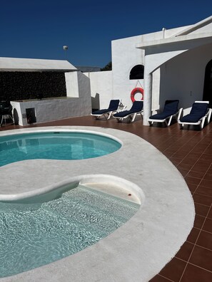 Outdoor pool, a heated pool - Large privately owned villa, close to beaches (Playa Blanca)
